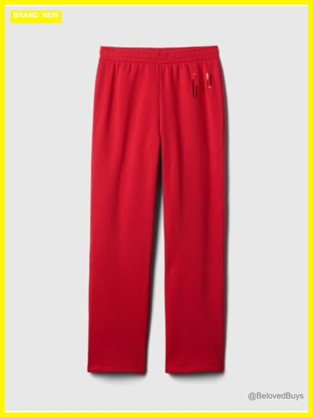 Logo Jogger - Mid Rise Straight Leg Pull On Sweatpants Cotton Polyester - Picture 4 of 4